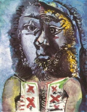 El hombre del chaleco 1971 Pablo Picasso Pinturas al óleo